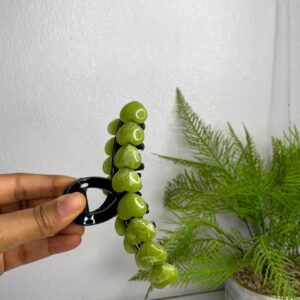 heart shaped hair clip(green)