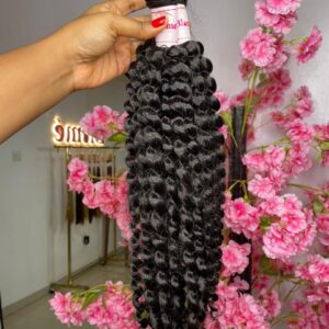 curly sew in extension (color 1b) 1pack = complete hairdo